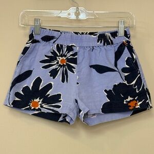 Crewcuts: Girls Blue Floral Linen Shorts, Size 12